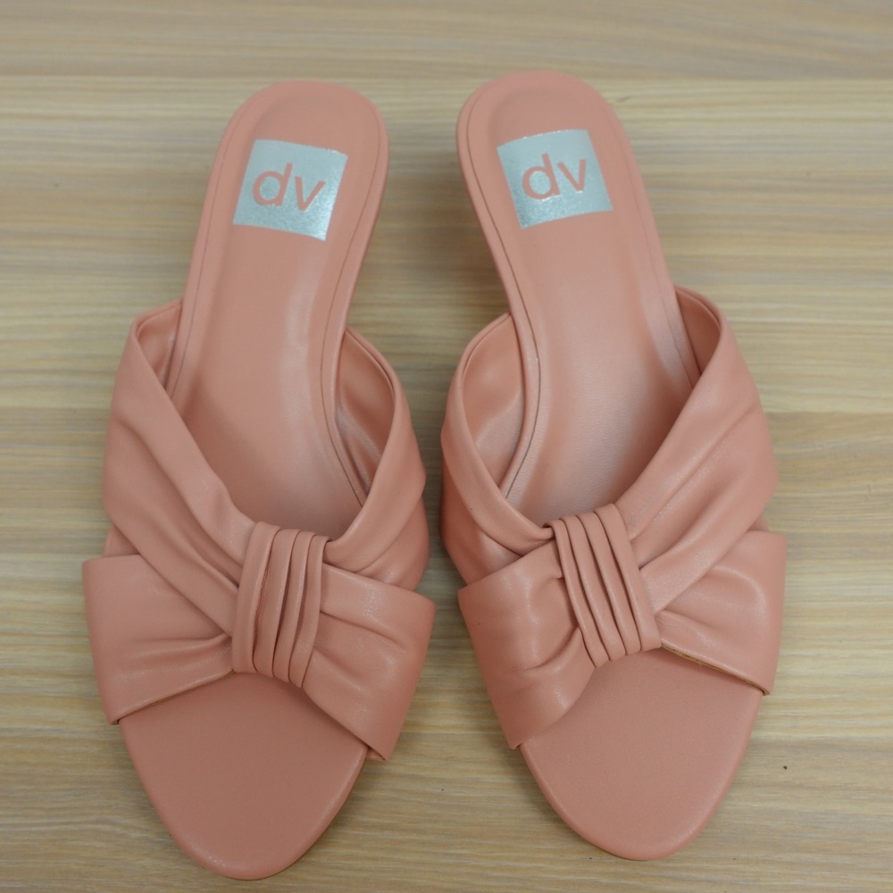 Soft Girl Wedge Sandals Womens 6 Rose Pink Pastel Coquette Knot DV Dolce Vita